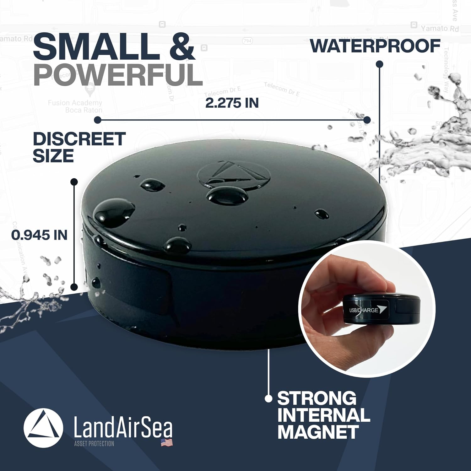 LandAirSea 54 GPS Tracker - Made in the USA from Domestic & Imported Parts. Long Battery, Magnetic, Waterproof, Global Tracking. Subscription Required - Image 3