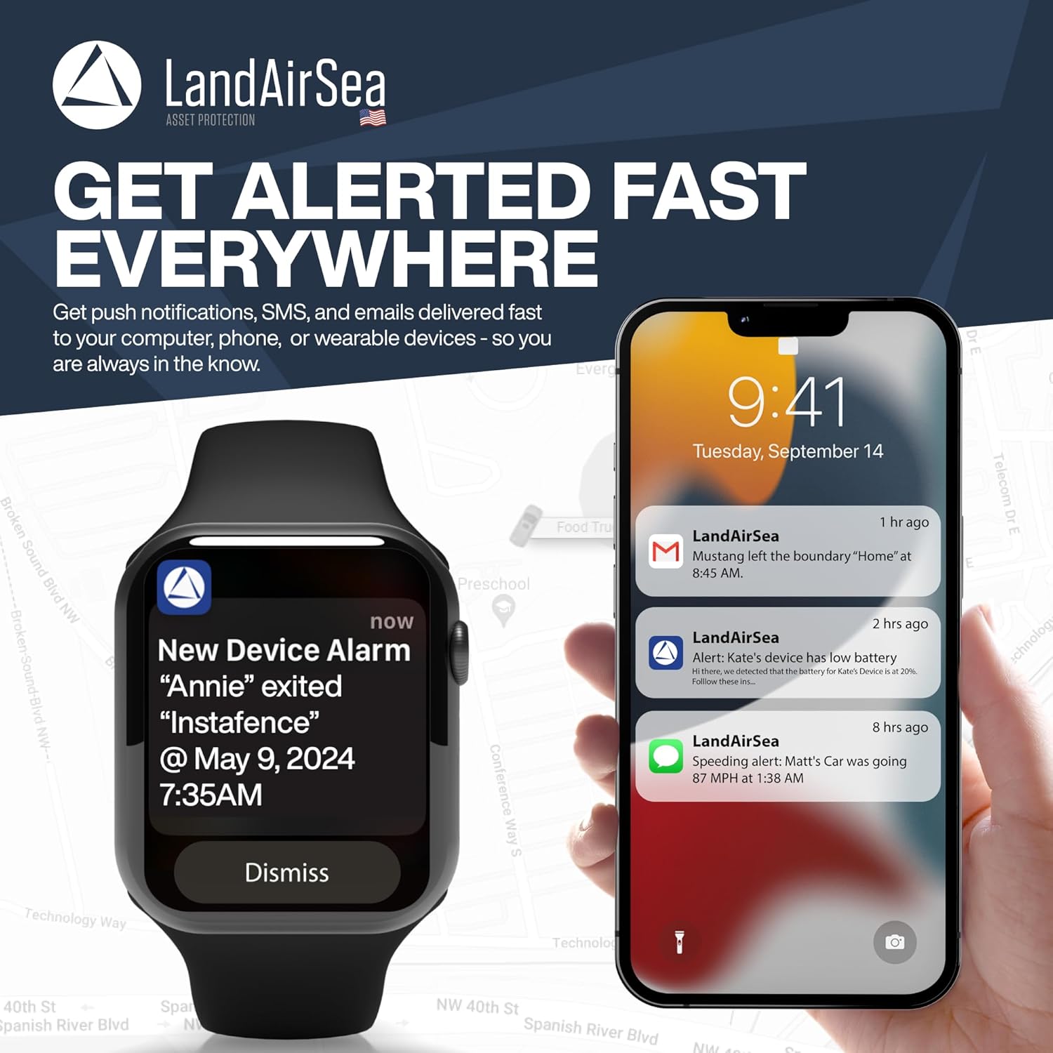 LandAirSea 54 GPS Tracker - Made in the USA from Domestic & Imported Parts. Long Battery, Magnetic, Waterproof, Global Tracking. Subscription Required - Image 7