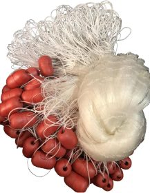 Strong Fishing Line Material Fishing Net Depth 5.5ft Gillnet Length 98 ft Nylon Net 5/8 Inch-2 Inch Mesh Monofilament Nylon Network Big Buoys Fish Net